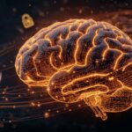 An AI brain made of circuits, illustrating the power of AI in Cybersecurity to protect digital assets.