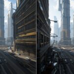 A side-by-side comparison illustrating the visual improvement with AI upscaling for gaming.