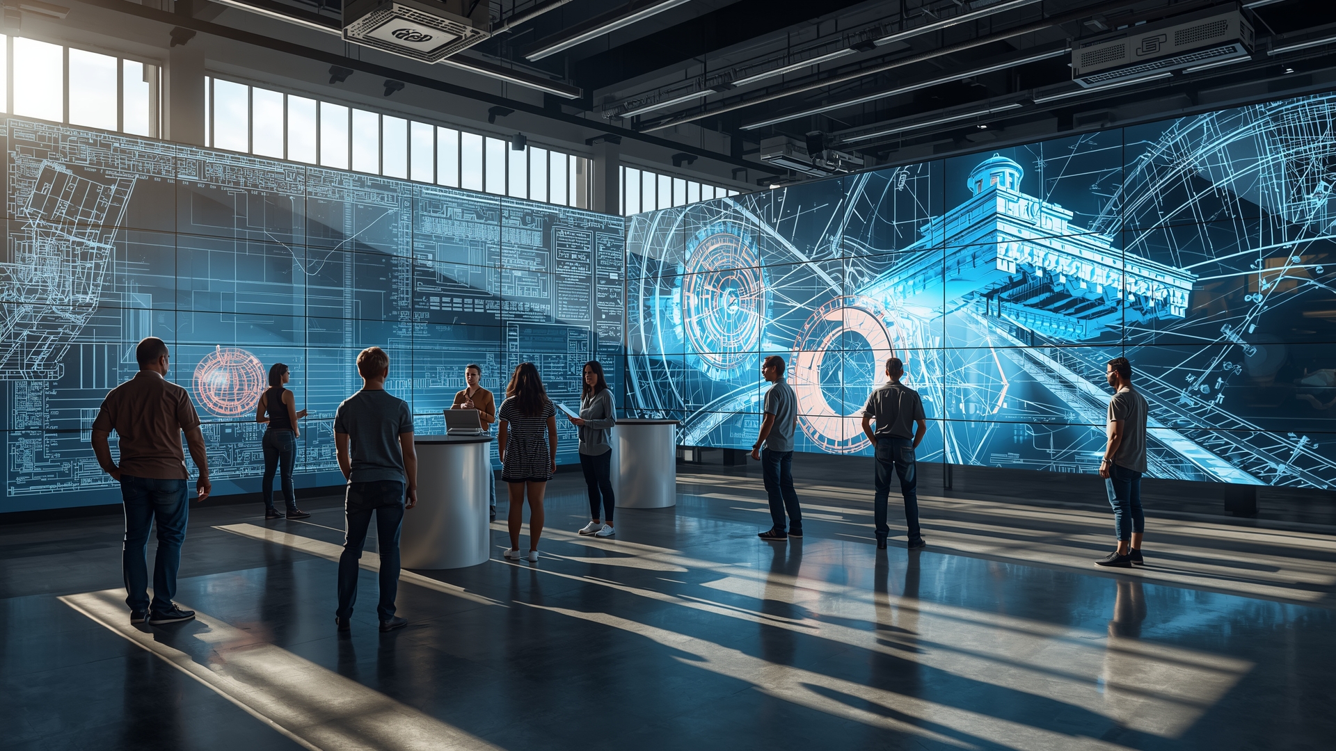 Human and AI collaboration in creating art and designs, showcasing Generative AI applications.