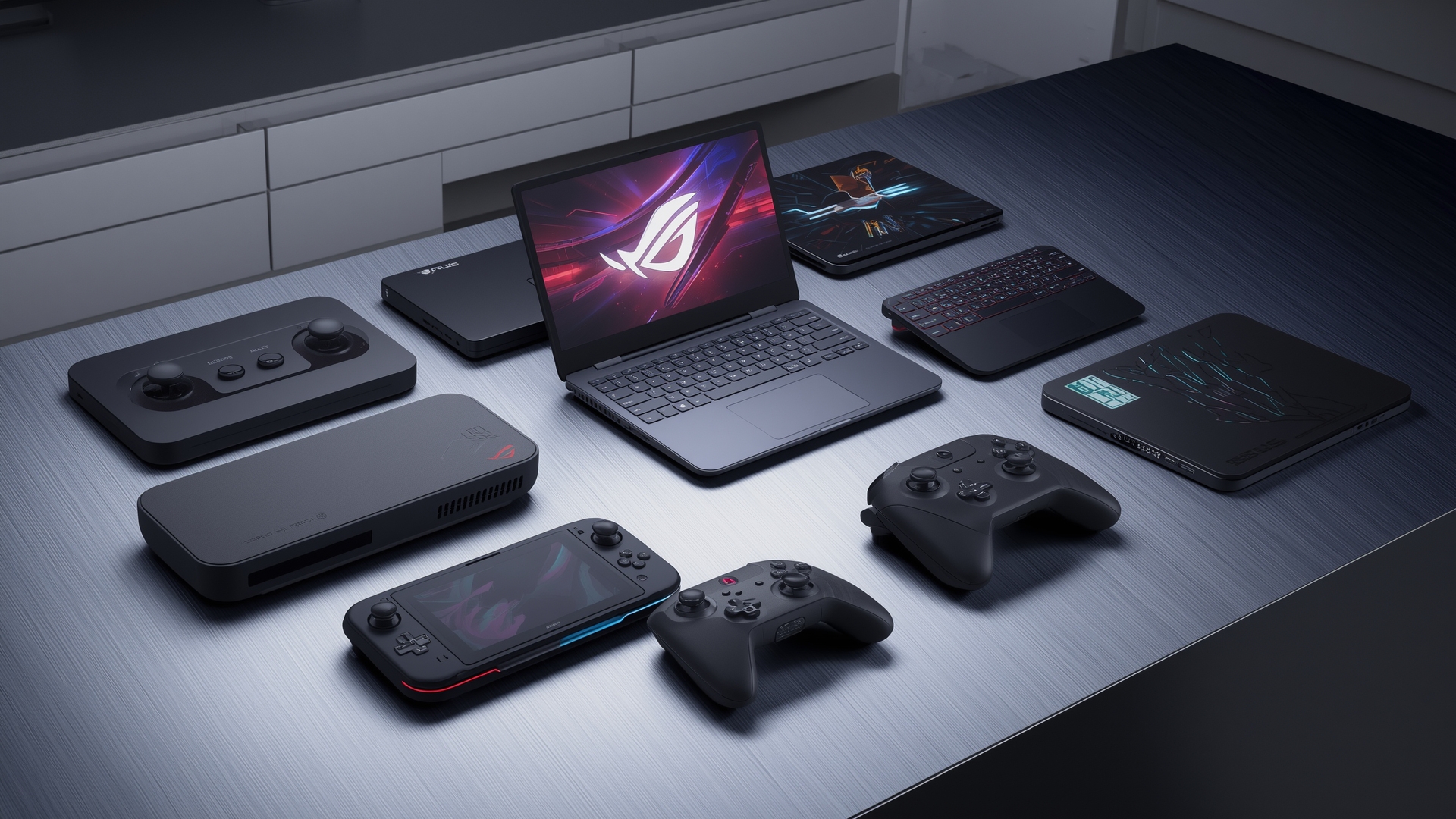 Handheld Gaming PC in Cafe